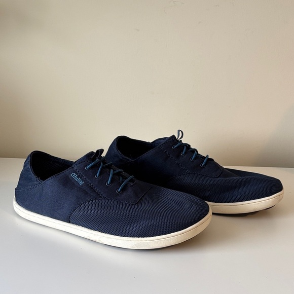 Olukai Men's Nohea Moku All Day No Tie Sneaker Slip on Shoes Blue Depth 8.5 EUC - Picture 5 of 12